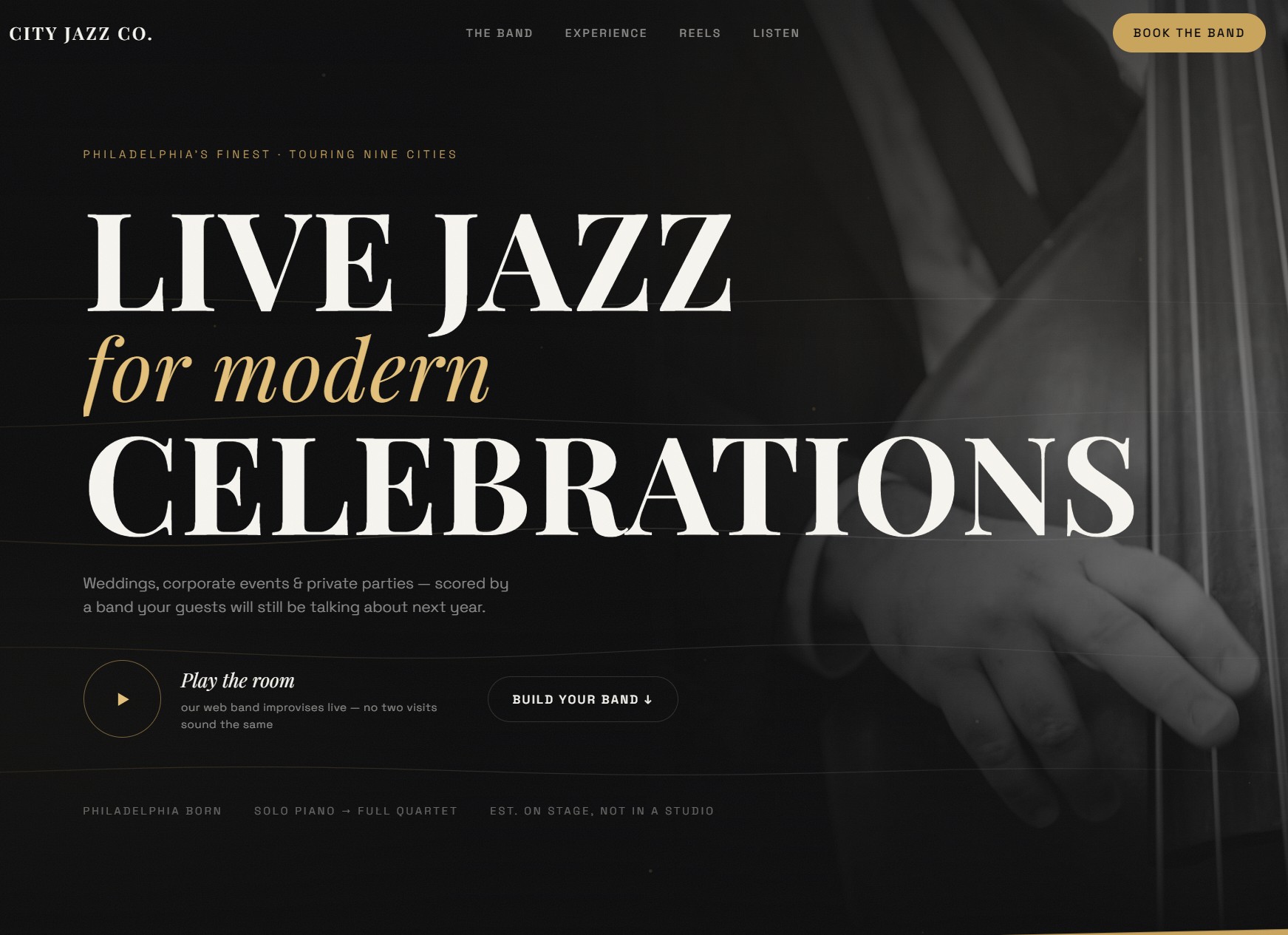 City Jazz Co. — live jazz band website