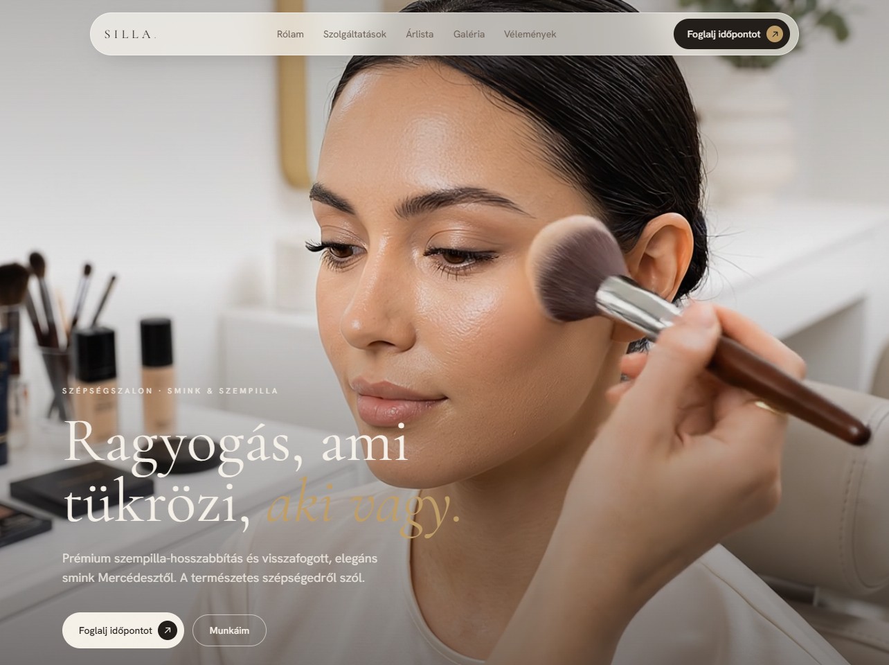 Silla Beauty — eyelash and makeup salon website
